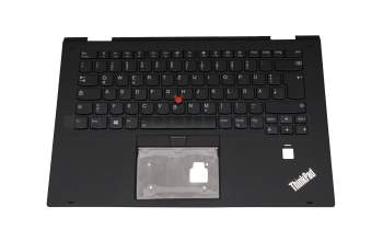 01HY813 Original Lenovo Tastatur inkl. Topcase DE (deutsch) schwarz/schwarz mit Backlight und Mouse-Stick