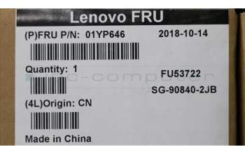 Lenovo 01YP646 NB_KYB FRU COMO NM,LTN,KB,BK,BE