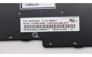 Lenovo 01YP669 NB_KYB FRU COMO NM,LTN,KB,BK,USE