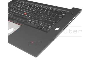 01YU775 Original Lenovo Tastatur inkl. Topcase DE (deutsch) schwarz/schwarz mit Backlight und Mouse-Stick B-Ware