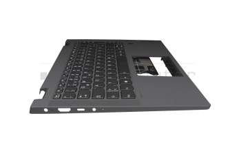 025.901N4.0001 Original Lenovo Tastatur inkl. Topcase DE (deutsch) schwarz/grau mit Backlight