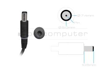 06C3W2 Original Dell Netzteil 90,0 Watt abgerundete Bauform