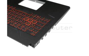 0KN1-5J1GE21 Original Pega Tastatur inkl. Topcase DE (deutsch) schwarz/rot/schwarz mit Backlight