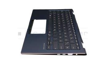 0KN1-682GE13 Original Pegatron Tastatur inkl. Topcase DE (deutsch) schwarz/blau mit Backlight