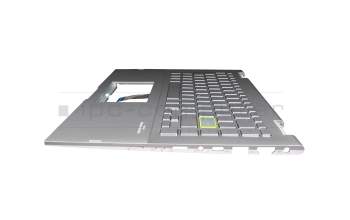 0KN1-BS1GE12 Rev.R1.0 Original Pega Tastatur inkl. Topcase DE (deutsch) silber/silber mit Backlight