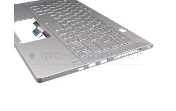 0KNR0-2617GE00 Original Asus Tastatur inkl. Topcase DE (deutsch) silber/silber mit Backlight