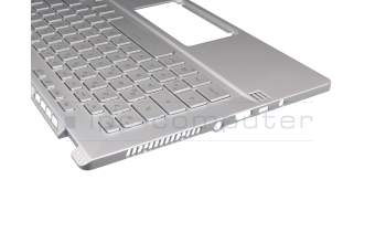 0KNR0-2617GE00 Original Asus Tastatur inkl. Topcase DE (deutsch) silber/silber mit Backlight