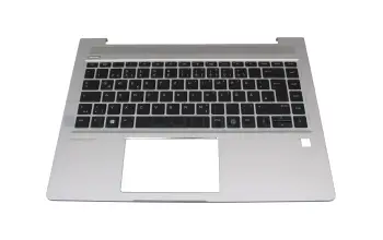 L65224-041 Original HP Tastatur inkl. Topcase DE (deutsch) schwarz/silber mit Backlight (Heatshield)