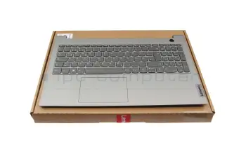 5CB1J09215 Original Lenovo Tastatur inkl. Topcase DE (deutsch) dunkelgrau/grau mit Backlight und Mouse-Stick
