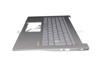 102-016M2LHA03 Original Acer Tastatur inkl. Topcase DE (deutsch) silber/silber mit Backlight