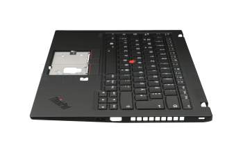 102-18F86LHC01C Original Lenovo Tastatur inkl. Topcase DE (deutsch) schwarz/schwarz mit Backlight und Mouse-Stick