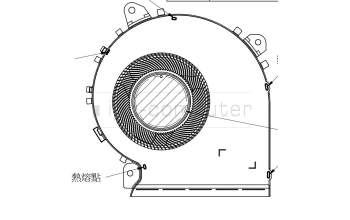 Asus 13NB0SQ0T04011 X415JP THM Lüfter(CHANGE IC) NEW UKCA LABEL