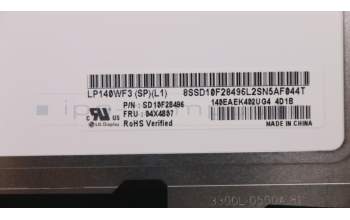 Lenovo 18201637 DISPLAY LGD LP140WF3-SPL1 FHD AG S LED1