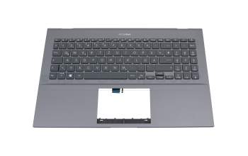 1KAHZZG010E Original Asus Tastatur inkl. Topcase DE (deutsch) grau/grau mit Backlight