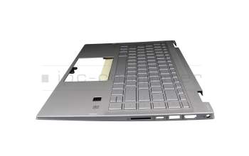 2H-BCRGMI63411 Original Primax Tastatur inkl. Topcase DE (deutsch) silber/silber mit Backlight Fingerprint / Hintergrundbeleuchtung