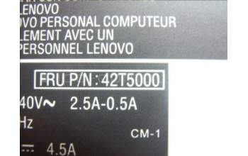Lenovo 42T5000 ADAPTR Astec90W20V2p