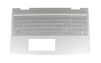 460.0BX09.0002 Original HP Tastatur inkl. Topcase DE (deutsch) silber/silber mit Backlight