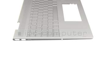 460.0BX09.0002 Original HP Tastatur inkl. Topcase DE (deutsch) silber/silber mit Backlight