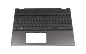 4600GF0F0002 Original HP Tastatur inkl. Topcase DE (deutsch) schwarz/schwarz mit Backlight