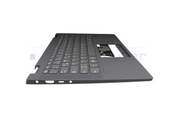 4600MD080011 Original Lenovo Tastatur inkl. Topcase DE (deutsch) grau/grau (Fingerprint)