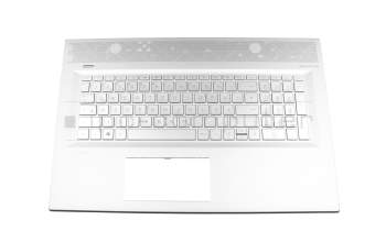 46M.0EJCS.0003 Original HP Tastatur inkl. Topcase DE (deutsch) silber/silber mit Backlight