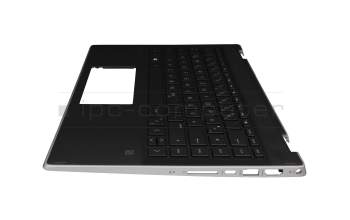 490.0GG07.BP0G Original HP Tastatur inkl. Topcase DE (deutsch) schwarz/schwarz mit Backlight