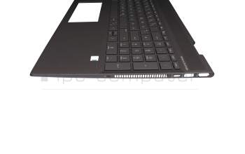 4900GB07.0S0G Original HP Tastatur inkl. Topcase DE (deutsch) grau/anthrazit mit Backlight