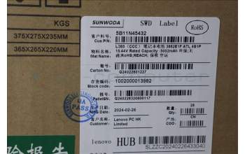 Lenovo 5B11N45432 BATTERY 4cell 80Wh 15.44V L22D4PC2 SD/A