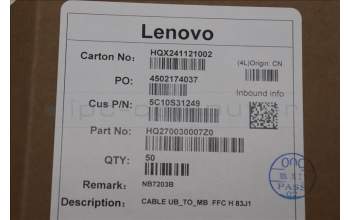 Lenovo 5C10S31249 CABLE UB_TO_MB FFC H 83J1