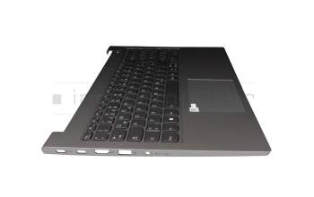 5CB1B34970 Original Lenovo Tastatur inkl. Topcase DE (deutsch) grau/grau mit Backlight