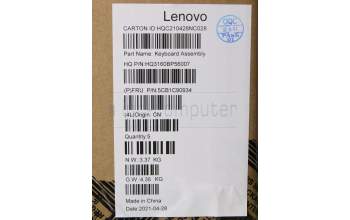 Lenovo 5CB1C90934 Tastatur inkl. Topcase ASM SWS H 82KM GY