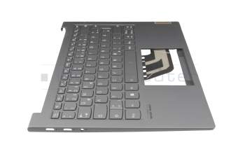 5CB1D66573 Original Lenovo Tastatur inkl. Topcase DE (deutsch) grau/grau mit Backlight