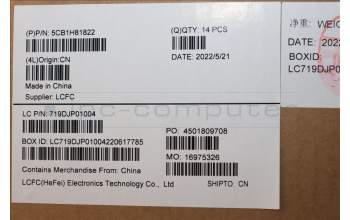 Lenovo 5CB1H81822 COVER ROC 1.0_JT6C1_DCOV_UMA_WL_ASSY_BK