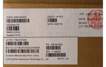 Lenovo 5CB1H81826 COVER RocP 1.0_JP6C1_DCOV_UMA_WL_ASSY_BK