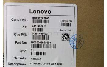 Lenovo 5CB1H95497 COVER LCD Cover H 82SK CLGY