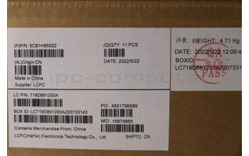 Lenovo 5CB1H95522 COVER LCD Cover L 82SF METAL_C/G