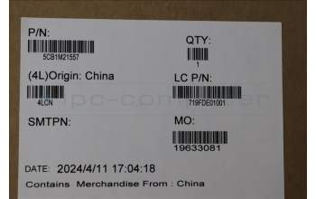 Lenovo 5CB1M21557 COVER FRU D_COVER_AL_WW_BK_ASSY