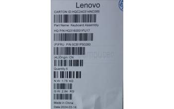 Lenovo 5CB1P50280 Tastatur inkl. Topcase ASM SWS H83E2 LG PST