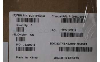 Lenovo 5CB1P55357 Tastatur inkl. Topcase ASM SWS C 83DG LGBLAI