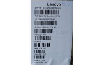 Lenovo 5CB1P74754 Tastatur inkl. Topcase ASM FRA H83HN LG PST