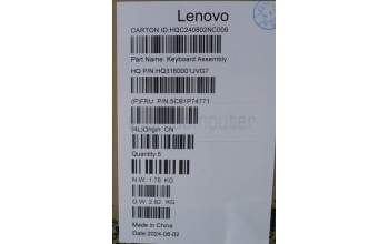 Lenovo 5CB1P74771 Tastatur inkl. Topcase ASM SWS H83HN LG PST