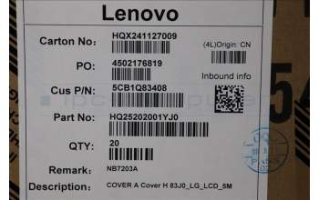 Lenovo 5CB1Q83408 COVER A Cover H 83J0_LG_LCD_5M