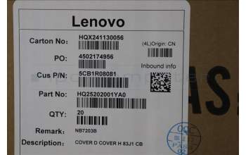 Lenovo 5CB1R08081 COVER D COVER H 83J1 CB