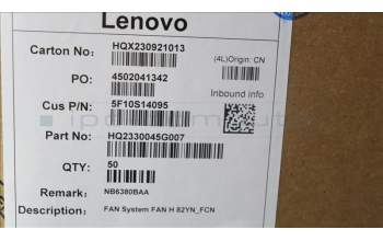 Lenovo 5F10S14095 Lüfter System Lüfter H 82YN_FCN