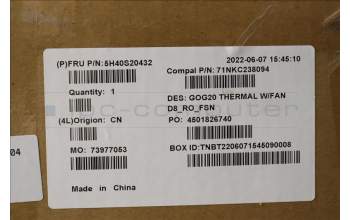 Lenovo 5H40S20432 HEATSINK Thermal module C82K2 D8_ROFSN