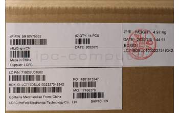 Lenovo 5M10V75652 MECH_ASM Base Cover,BK,AL,WWAN