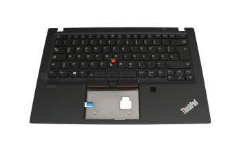 5M10Z54257 Original Lenovo Tastatur inkl. Topcase DE (deutsch) schwarz/schwarz mit Backlight und Mouse-Stick