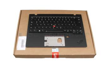 5M11H41808 Original Lenovo Tastatur inkl. Topcase DE (deutsch) schwarz/schwarz mit Backlight und Mouse-Stick