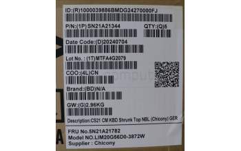 Lenovo 5N21A21782 NB_KYB CS21KBD SKTOP CHY,NBL,BK,GER