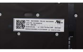 Lenovo 5N21D93884 NB_KYB CS22 NM TOP,GR-BL,LTN,DEN